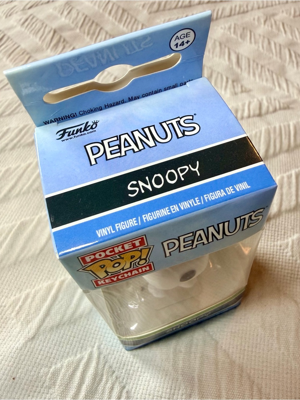 Funko Pocket Pop! Peanuts Snoopy Keychain - White with Black Accents - Picture 2 of 2
